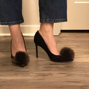 Sam Edelman Pom Pom suede heels
